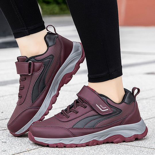 Damen Sportliche Wandersneaker mit atmungsaktivem Obermaterial und flexibel anpassbarem Verschluss EB