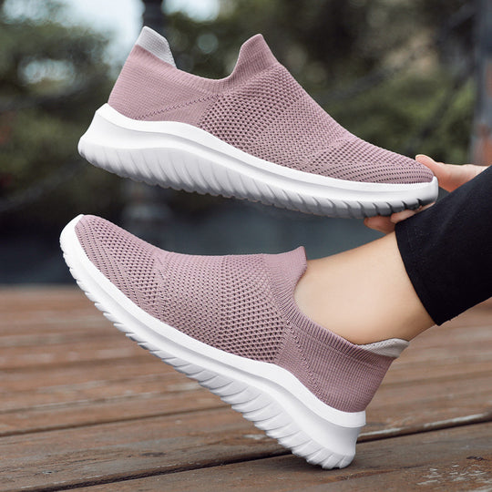 Damen Atmungsaktive Slip-On Sneakers mit flexiblem Obermaterial EB
