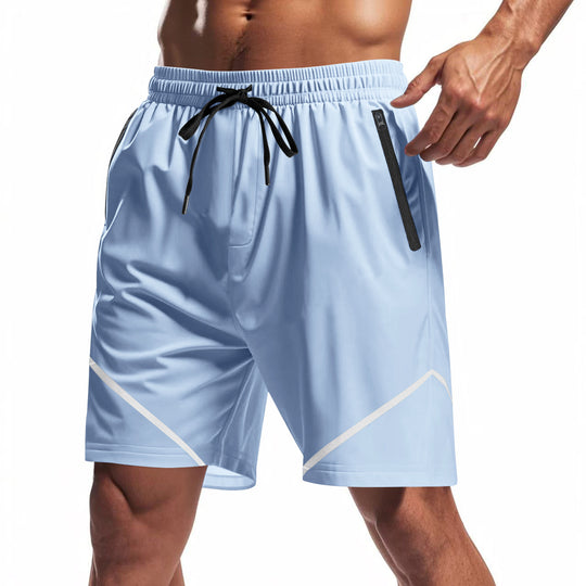 Herren Sportliche Trainingsshorts mit praktischen Reißverschlusstaschen und atmungsaktivem Material EB