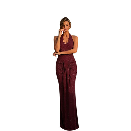 Damen figurbetontes Abendkleid mit raffinierten Rüschendetails EB