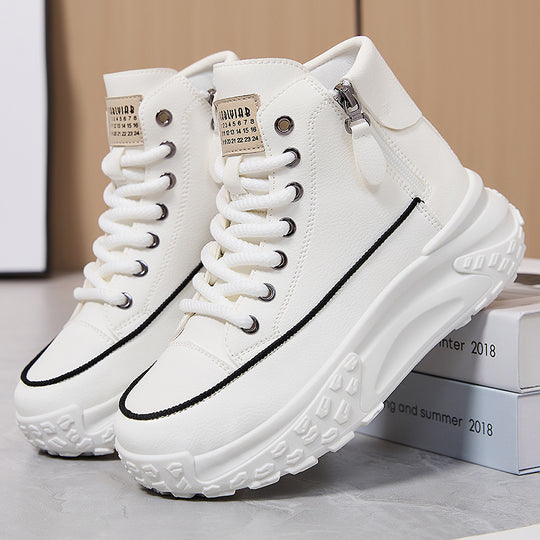 Damen Hochwertige Sneaker mit innovativer Schnürtechnik und Reißverschluss EB