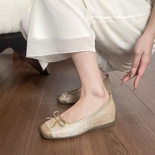 Damen Ballerinas mit modischem Schnürdetail und eleganter Zusatzapplikation EB
