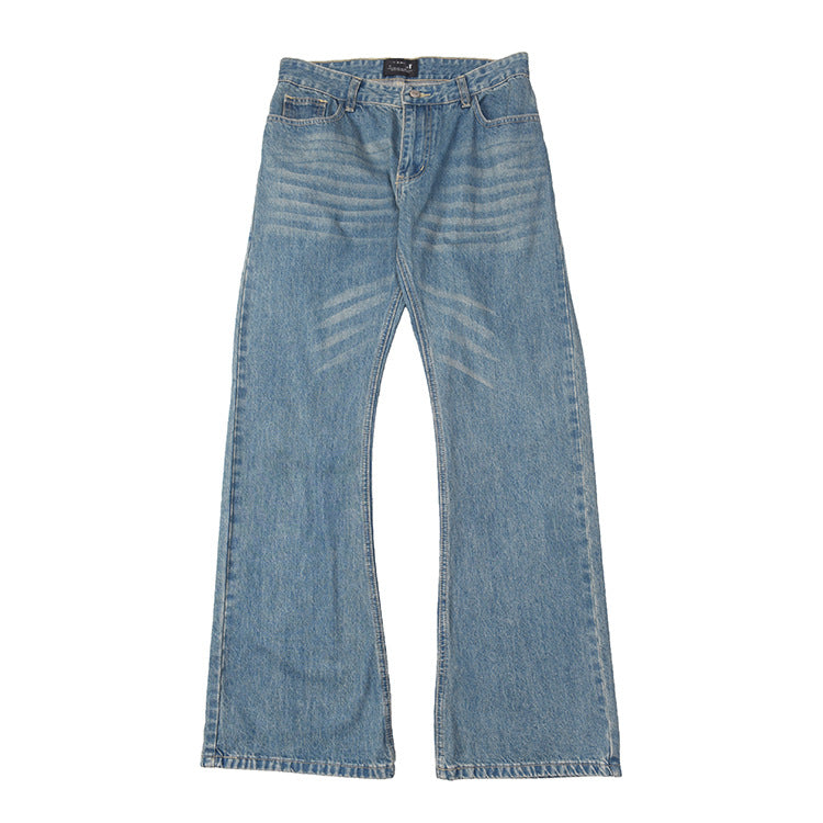 Damen weit geschnittene Jeans mit ausgefallenem Design EB