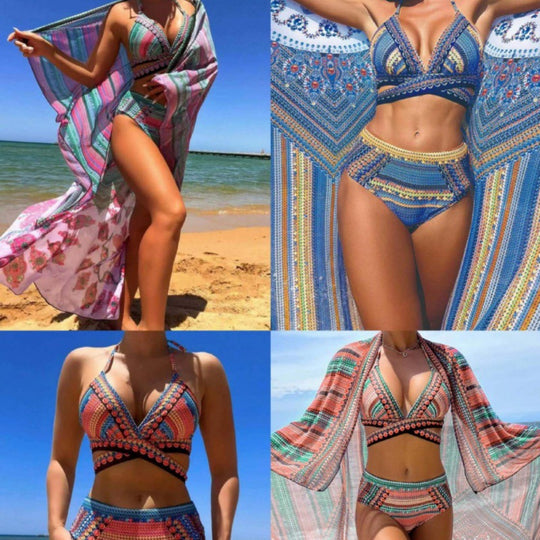 Damen Hochwertiger Bikini-Set mit einzigartigem Muster EB