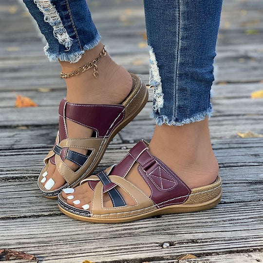 Damen Clogs mit verstellbaren Riemen und gepolstertem Fußbett EB