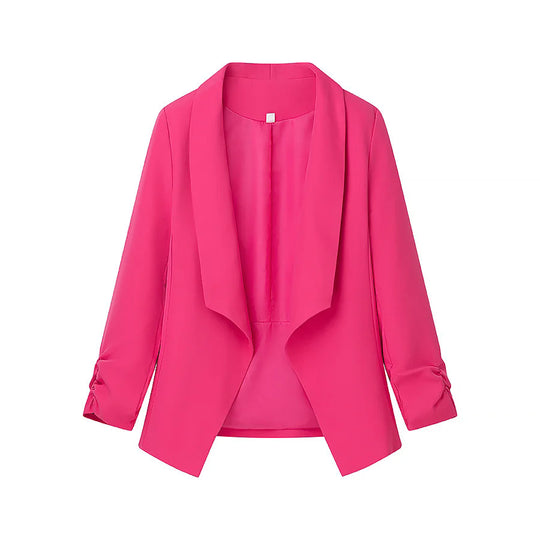 Damen elegante Blazerjacke mit lässigem Schnitt und modischem Revers EB