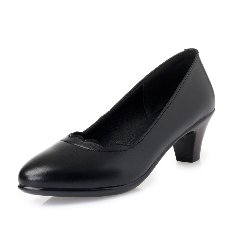 Damen Klassische Pumps mit elegantem Rüschendetail und bequemen Blockabsatz EB