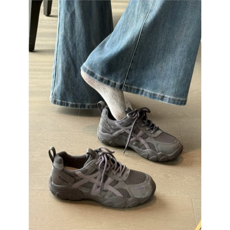 Damen sportliche Sneaker mit atmungsaktiver Mesh-Oberfläche EB