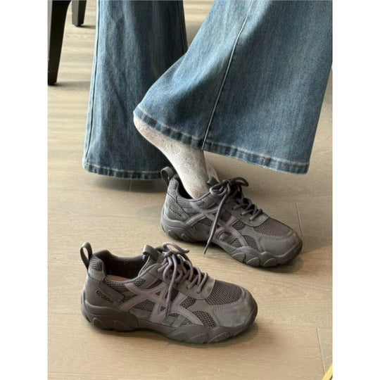 Damen sportliche Sneaker mit atmungsaktiver Mesh-Oberfläche EB