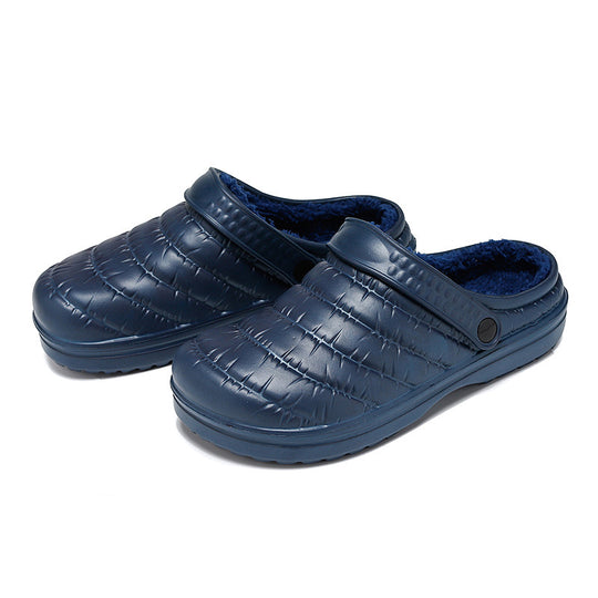 Damen Bequeme Hausschlappen mit isolierender Innenfutter und rutschfester Sohle EB