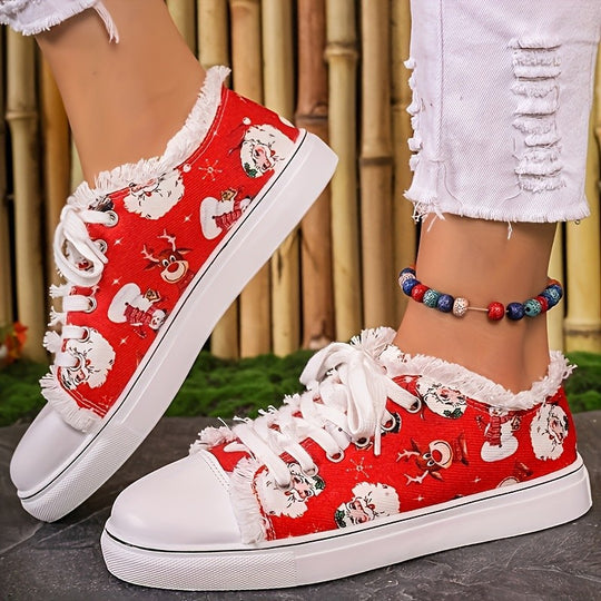 Damen Freizeitschuhe mit verspieltem Motiv und gemütlicher Fleece-Innensohle EB
