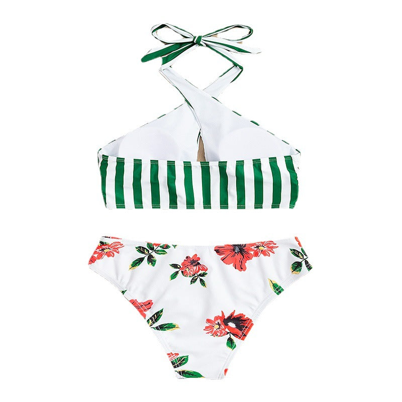 Damen Bikini-Set mit modischem Schnitt und floralen Akzenten EB