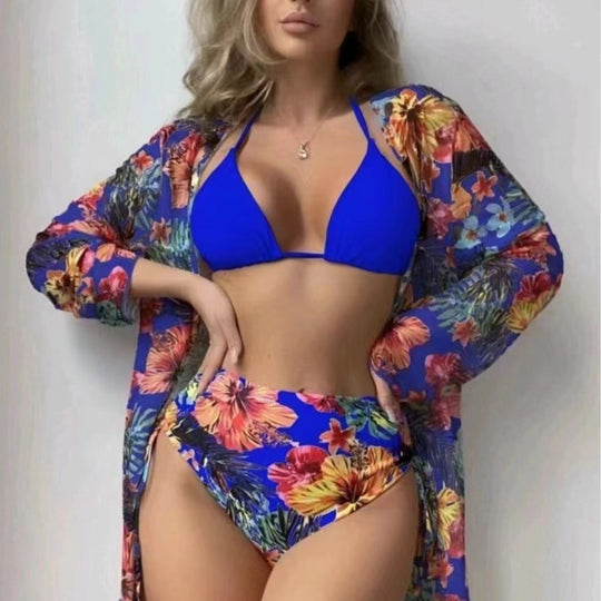Damen modisches Bade-Set mit stylischem Kimono EB