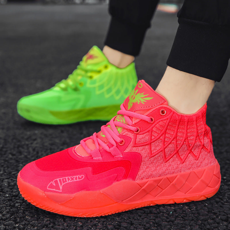 Damen Sportliche Basketball-Sneaker mit atmungsaktiver Oberflächenstruktur und rutschfester Sohle EB