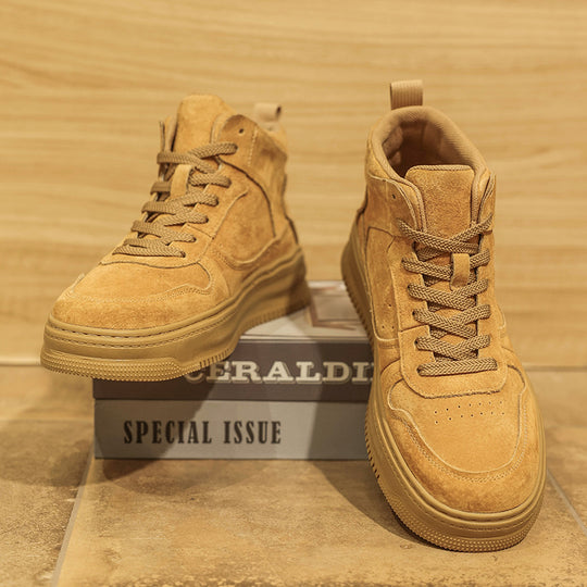 Damen Modische High-Top Sneakers mit dicker Sohle und bequemer Innenpolsterung EB