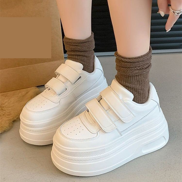 Damen Komfortable Sneakers mit Klettverschluss und trendiger Plateau-Sohle EB