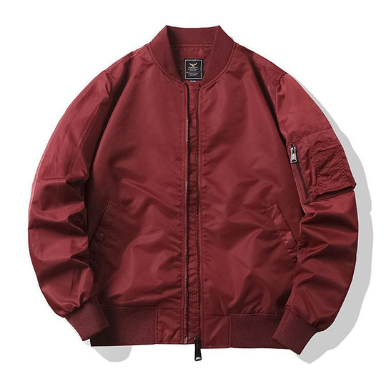 Men's  low-profile utility bomber jacket with two-way concealed zip and sleeve tool pocket EB