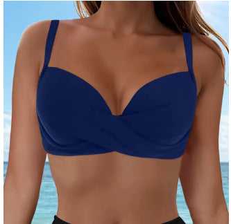Damen Elegantes Bikinioberteil mit Wickeldesign EB