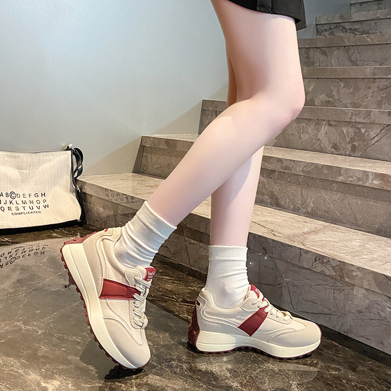 Damen komfortable Freizeitsneaker mit atmungsaktivem Obermaterial und modischem Design EB