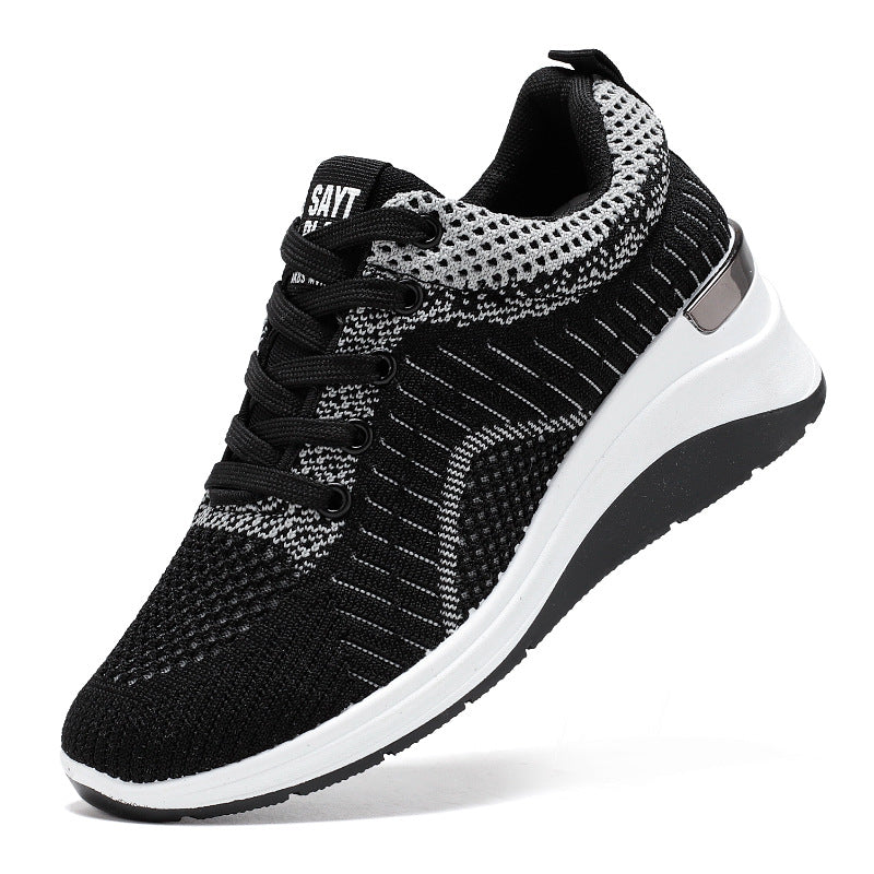 Damen Sportliche und atmungsaktive Knit Sneakers mit rutschfester Sohle EB