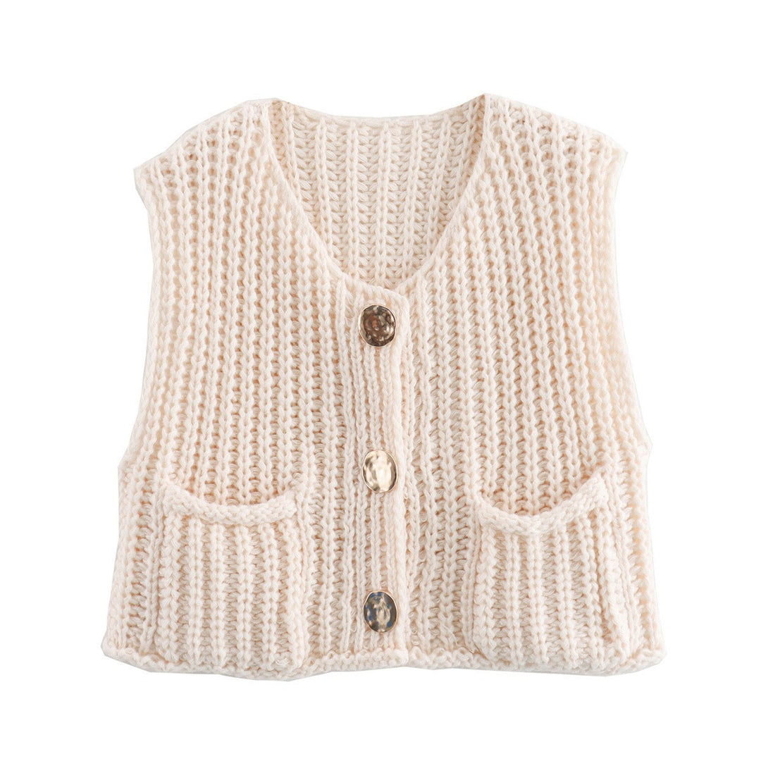 Damen Strickweste mit Taschen EB