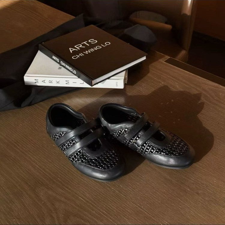 Damen Bequeme und stylische Freizeit-Ballerinas mit verstellbarem Riemchen EB