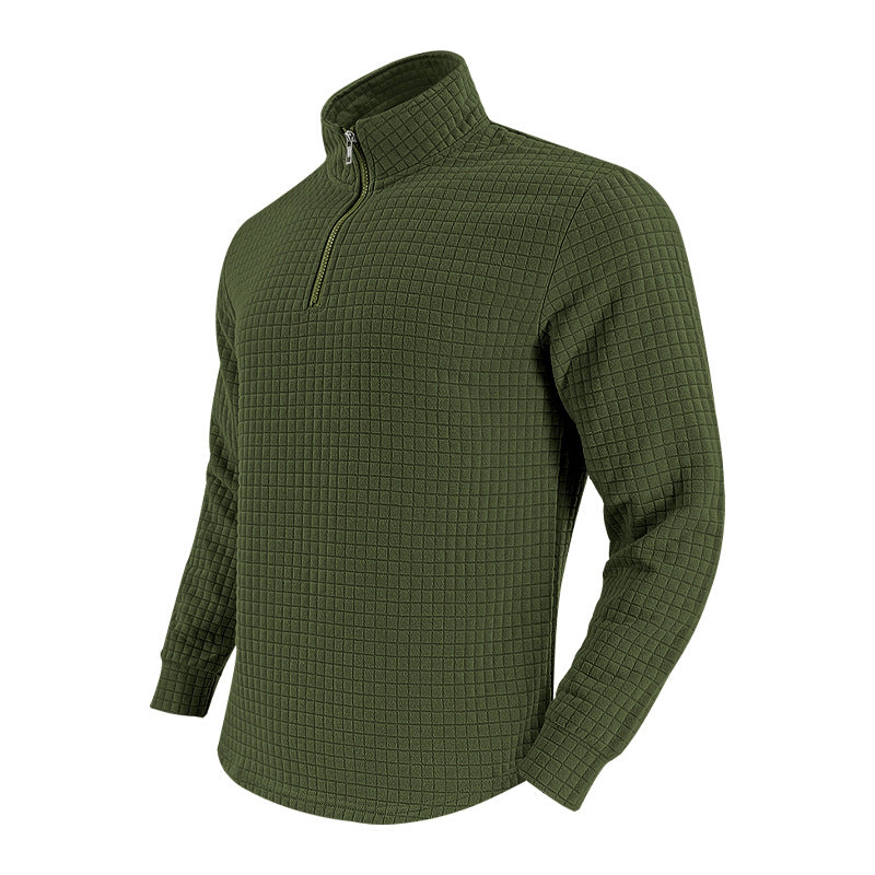 Herren Thermo-Fleecepullover mit Reißverschluss und strukturiertem Design EB