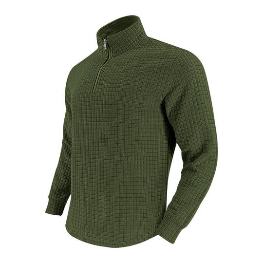 Herren Thermo-Fleecepullover mit Reißverschluss und strukturiertem Design EB