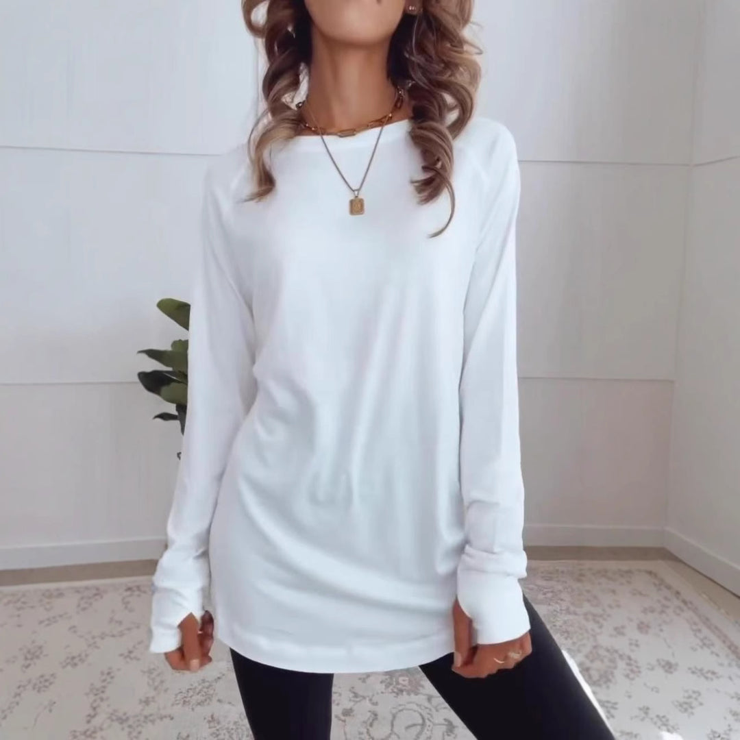 Damen Langarmshirt aus atmungsaktiver Baumwolle Heidi-Mode