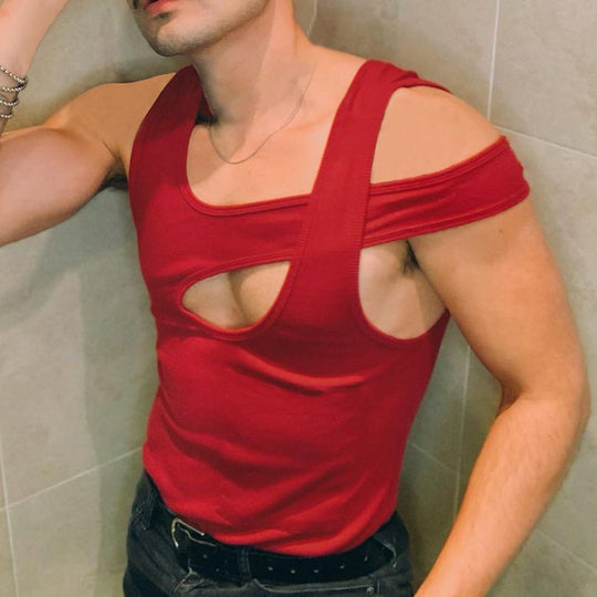 Herren Sportliches Ärmeloses Tanktop mit kreativem Design EB