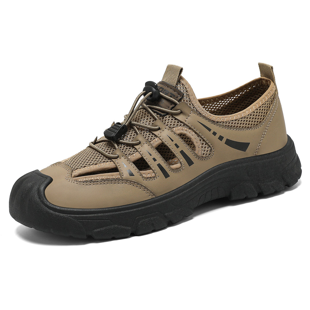 Herren nan robuster Outdoor-Sandalensneaker mit atmungsaktivem Mesh, Schnellzug-Bungee und griffiger Profilsohle EB