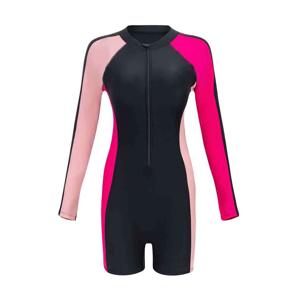 Damen Sportlicher Langarm-Schwimmanzug mit Anliegendem Schnitt EB