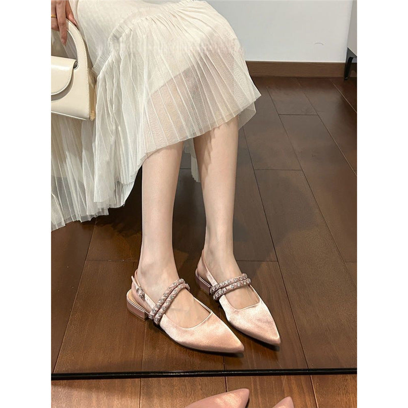 Damen Slingback Pumps mit feinem Glitzerdetail EB