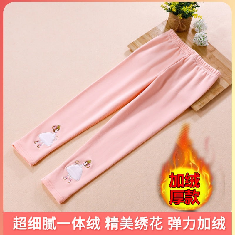 Mädchen Leggings mit buntem Applikationsdesign EB