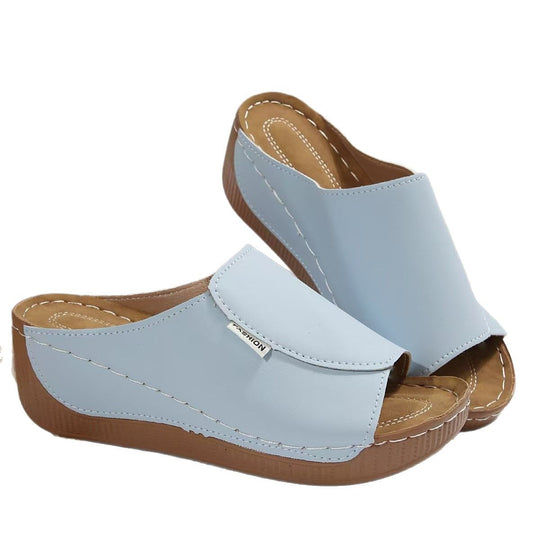 Damen bequeme Clogs mit ergonomischer Fußbett und modischem Riemendesign EB