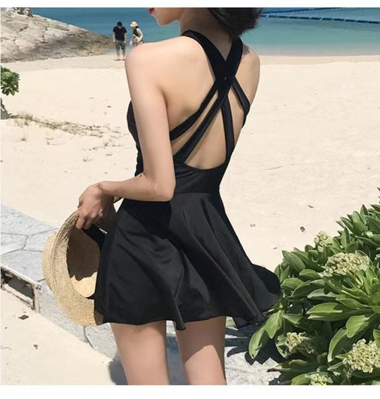 Damen Schwimmdress mit elegantem X-Träger-Design EB