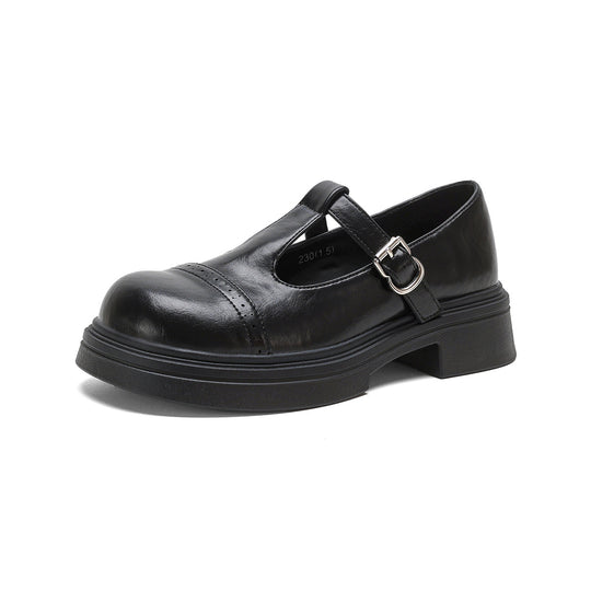 Damen elegante Mary-Jane Schule mit robustem Blockabsatz EB