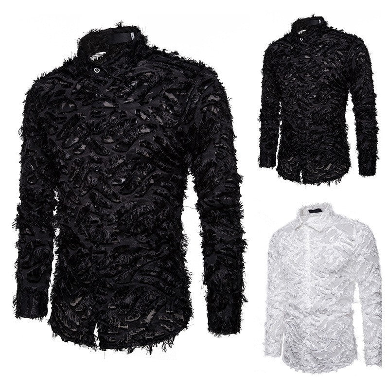 Herren Modisches Hemd mit strukturiertem Design EB