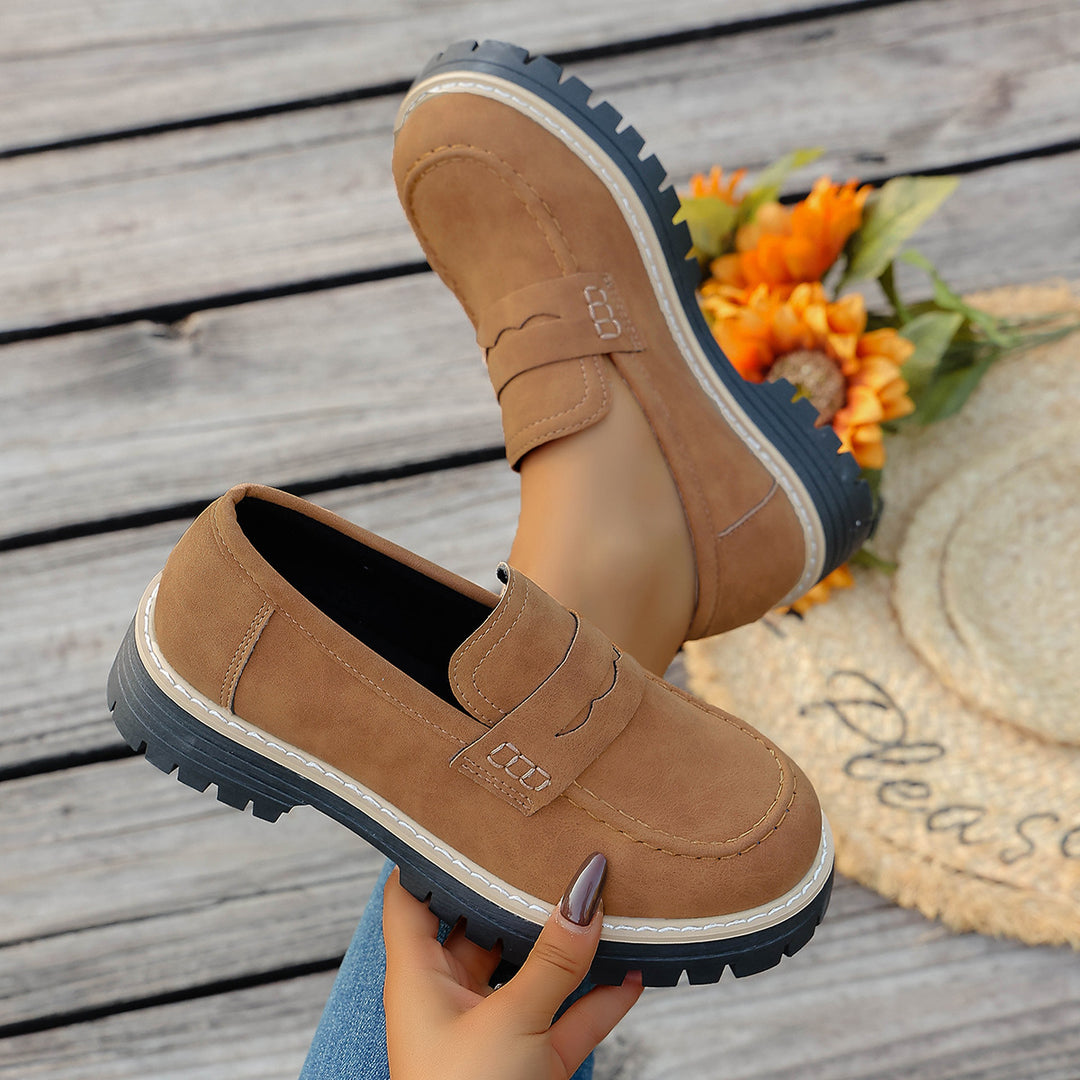 Damen Mokassins mit rutschfester Sohle und modischem Design EB