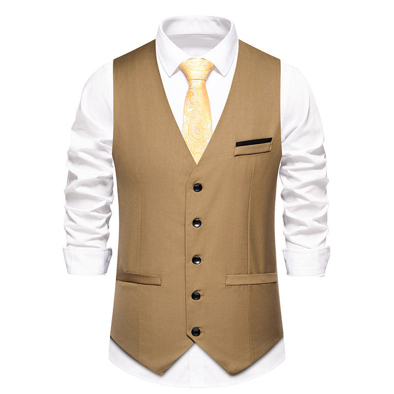 Herren elegante Anzugweste mit feiner Struktur und hochwertigem Material EB