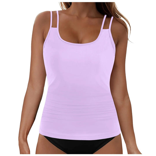 Damen Tankini-Oberteil mit modischem Rüschendesign EB