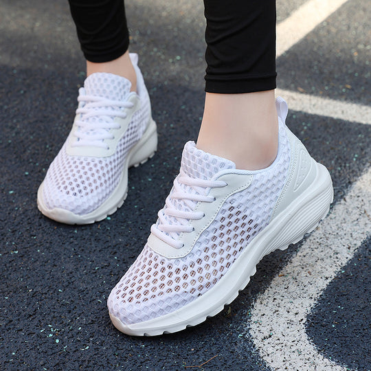 Damen Atmungsaktive Lauf-Sneaker mit flexiblem Mesh-Obermaterial EB