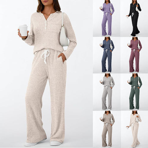 Damen Komfortabler Strickanzug mit lässigem Schnitt EB