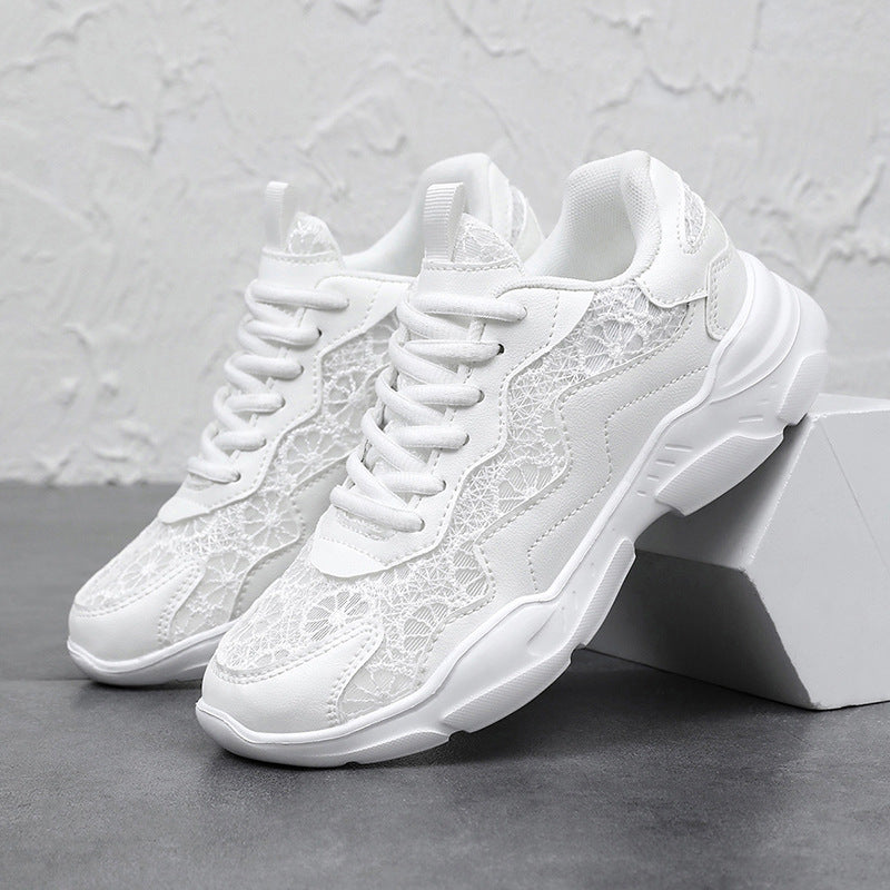 Damen Trendige Sneakers mit atmungsaktivem Obermaterial und eleganter Struktur EB