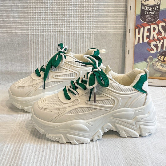 Damen Chunky Sneakers mit atmungsaktiver Mesh-Oberfläche und rutschfester Sohle EB