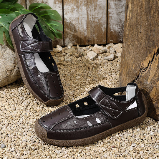 Damen Atmungsaktive Sandalen mit verstellbarem Klettverschluss und rutschfester Sohle EB