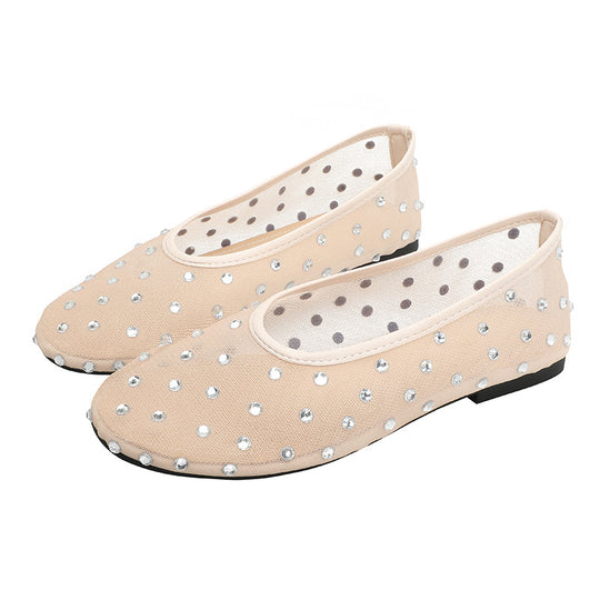 Damen Ballerinas mit modischem Strassdesign EB