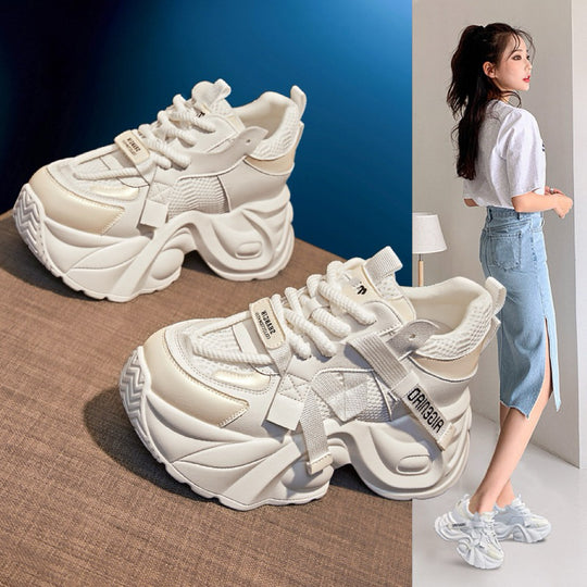 Damen Chunky Sneakers mit futuristischer Silhouette und atmungsaktivem Obermaterial EB