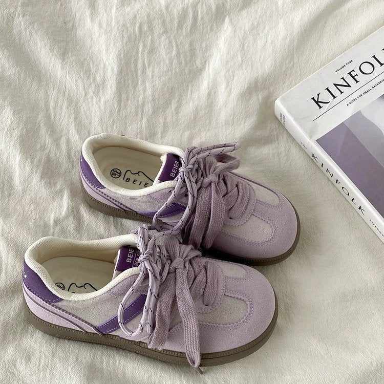 Damen Sneakers mit atmungsaktivem Obermaterial und modischem Schnürdesign EB