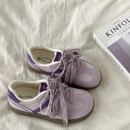 Damen Sneakers mit atmungsaktivem Obermaterial und modischem Schnürdesign EB